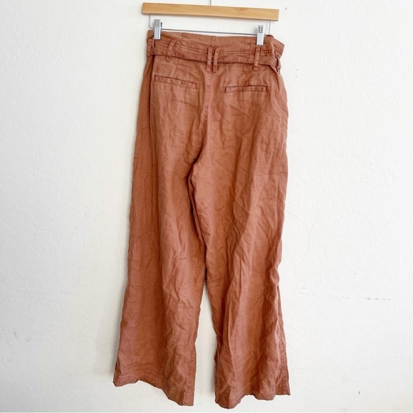 Free People Belted Rust Wide Leg Pant - Picture 4 of 8